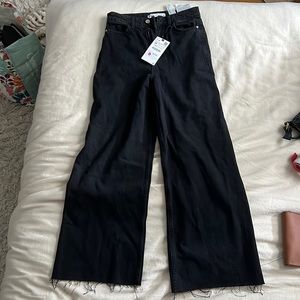 Zara wide leg black jeans